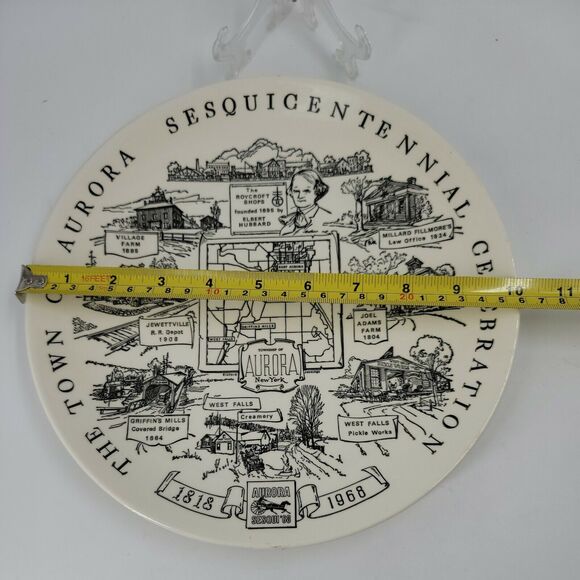 1968 Kettlesprings Kilns Collector Plate The‎ Town of Aurora Sesquicentennial - Picture 9 of 9